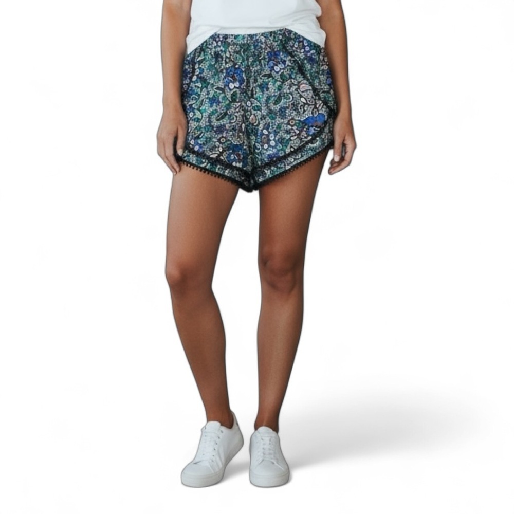Express Floral Shorts with Blue and Black Like New! L